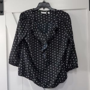 Womens polka dot quarter sleeve top
